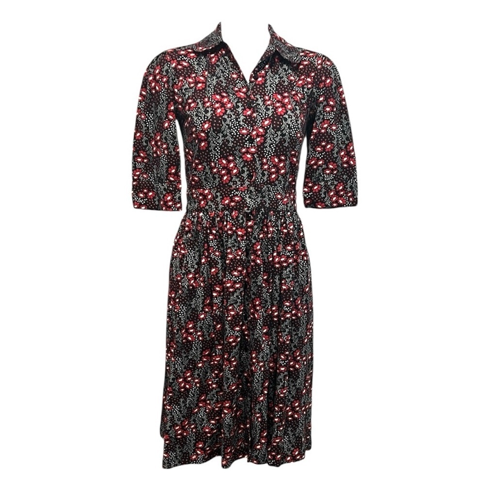 Circus floral button down cotton fit and flare dress size UK 8 NWT